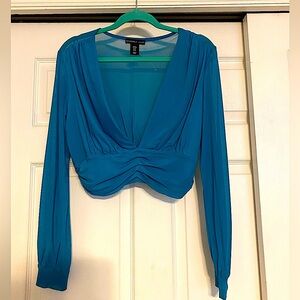 NWT plunged neck crop top